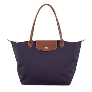 Longchamp Le Pliage large tote (bilberry)